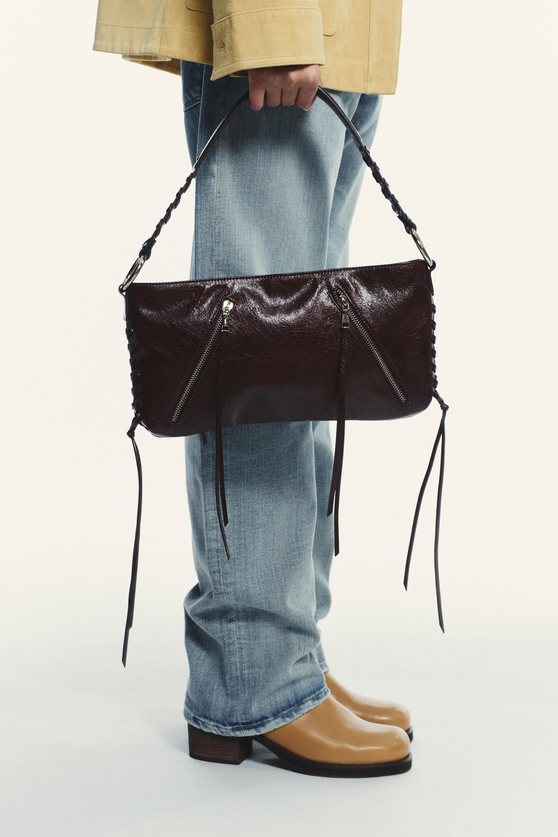 Zipped Shoulder Bag