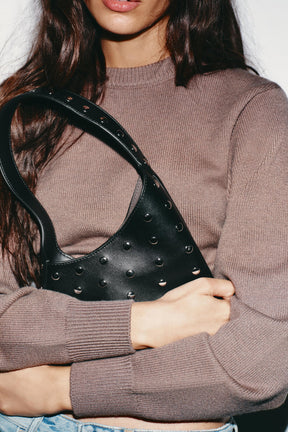Studded shoulder bag