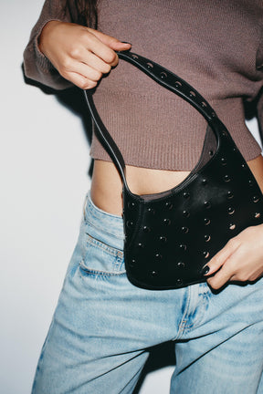 Studded shoulder bag