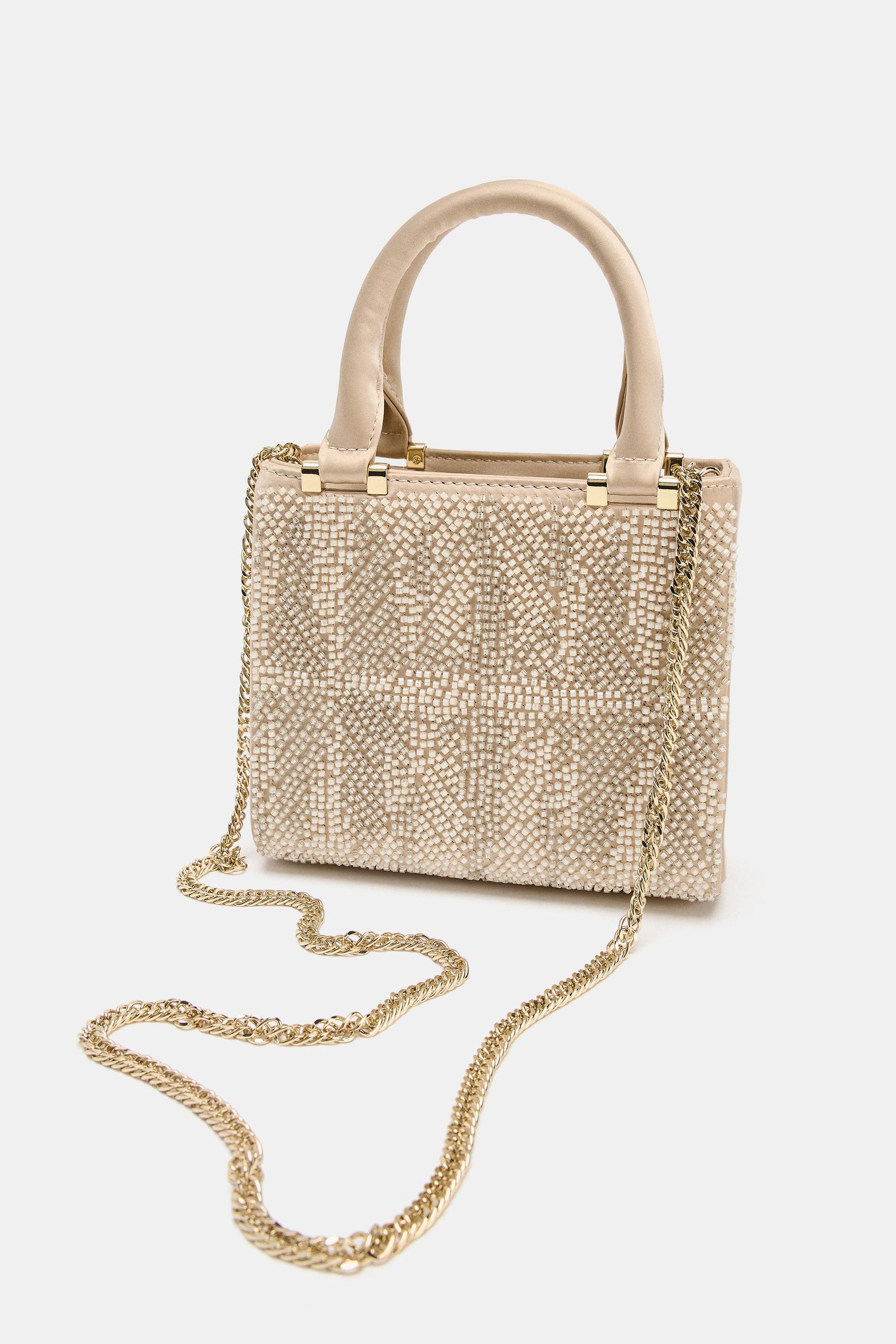 Faux Pearl Handbag
