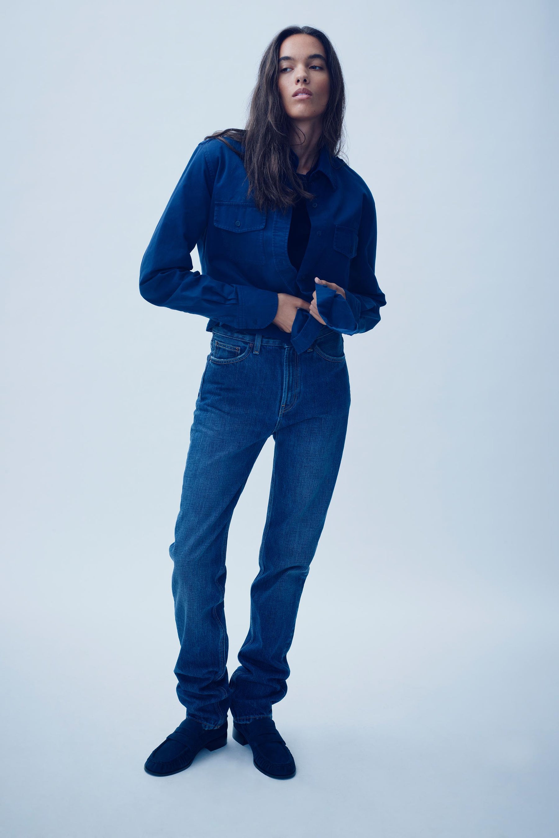 Slim-fit high-rise TRF jeans